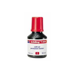 Piepildījums marķierim Edding T-25, sarkanā tinte, 30 ml, 1 gab.