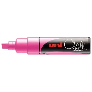 Krīta marķieris uni mitsubishi pencil PWE-8K — šķautņots gals 8 mm, rozā, 1 gab.