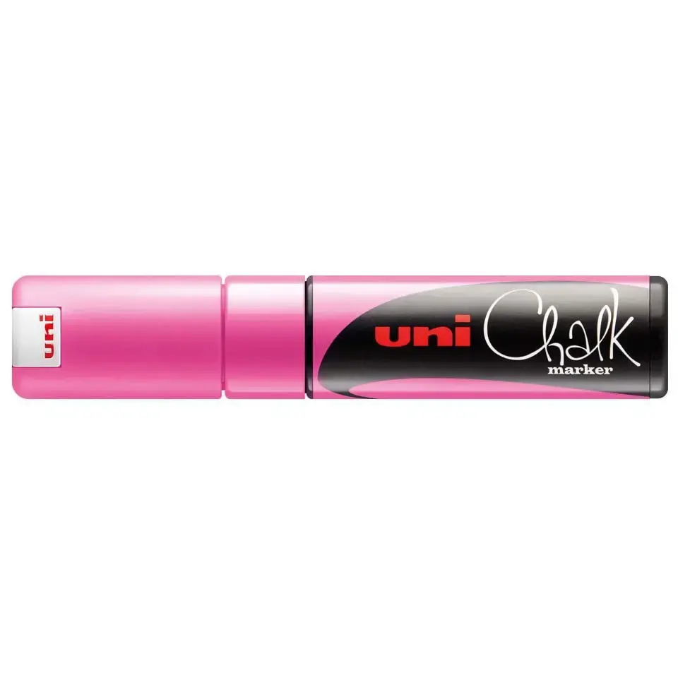 Меловой маркер uni mitsubishi pencil PWE-8K розовый 8 мм Photo 2