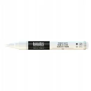 Krāsu marķieris SMARTMAX Paint Marker Fin Titanium White 432 — necaurspīdīgs titāna balts pigments uzmetējs metālam, stiklam, plastmasai un krāsotām virsmām