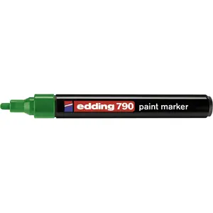 Edding lakas marķieris 790 zaļš — laka marķieris, pastāvīgs, modelis 790/004/Z