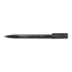 Pastāvīgais marķieris Staedtler 317-9 — apaļš (bullet) galu, melna tinti, melns korpuss, ražots Vācijā