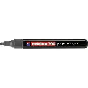Лаковый маркер Edding 790 чёрный — перманентный для глянцевых поверхностей, тонкое пулевидное перо