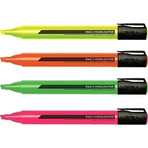 Highlighter Rystor RMZ-2 — 4 colors, fluorescent ink, chisel tip