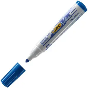 Balta tāfele marķieris BIC Velleda ECOlutions 1701, komplekts 12 gab., zilas tintes, PVC korpuss