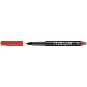 Pastāvīgais marķieris Faber-Castell Multimark sarkans, plāns gals, 1 gab.