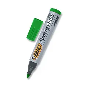 Flomāsteri BIC 2000 — 12 gab., zaļa krāsa rakstīšanai, plastmasas korpuss