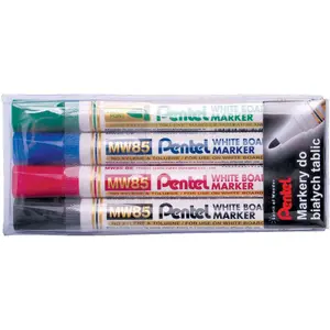 Dry-erase marker set No name MW85 — 4 colors with carry case