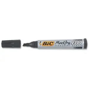 Перманентный маркер BIC Chisel Tip, черные чернила, скошенное перо
