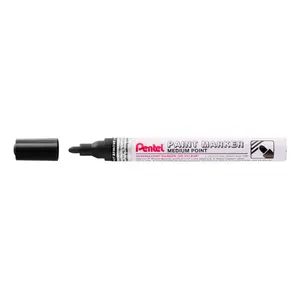 Marķieris PENTEL MMP10 — lodveida (bullet) galu, melna tinte, 1 gab.