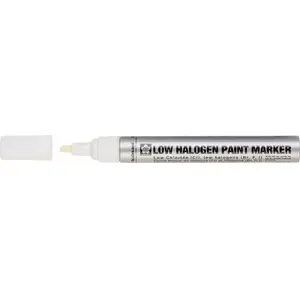 Marķieris Sakura Marker Paint Low Halogen — balts, zema halogēnu satura krāsas marķieris (SKXPMKBLH50)