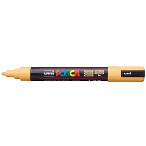 Marķieris uni-ball POSCA PC-5M Apricot — akrila marķieris, vidēja smailīte, vienkrāsains
