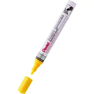 Eļļas marķieris PENTEL MMP10 dzeltens — pastāvīgs marķieris, vidējs gals