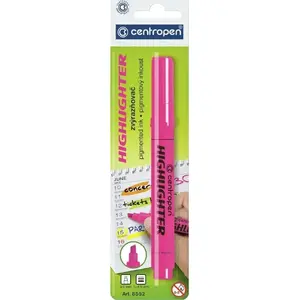 Augšsvītrotājs CENTROPEN 8552 rozā — fluorescējoša tinte, slīpais galu