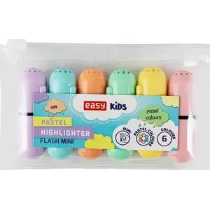 Marķieri Easy-Stationery Flash mini — 6 krāsas, kompakts kabatas izmērs