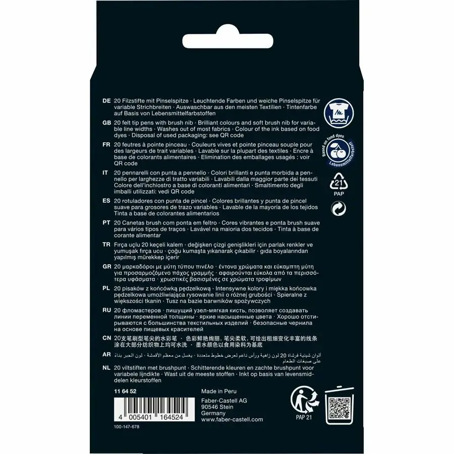 Faber-Castell filctubi 116452 — 20 krāsas Photo 3