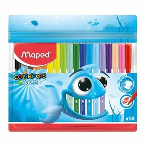 Filc‑pildspalvas Maped Color’Peps 845721, 18 dažādas krāsas, 2 mm galu, blisters