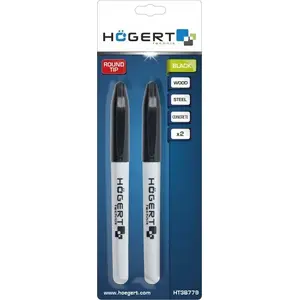 Марķieri högert technik HT3B779 pastāvīgi melni, komplekts 2 gab.