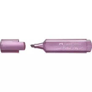 Маркер Faber-Castell TL 46 — металлический розовый, 1 шт., розовый цвет письма