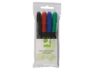 Marķieris Q-Connect KF02304 — pastāvīgais marķieris, šķērsgriezuma gals, melns
