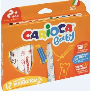 Marķieri Carioca Flamastry Maxi Baby 12 krāsas, modelis 134326
