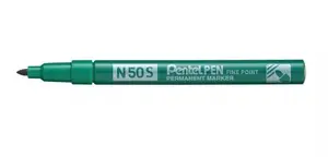 Marķieris PENTEL N50S, apaļš uzgalis, zaļa tinte, 1 gab.