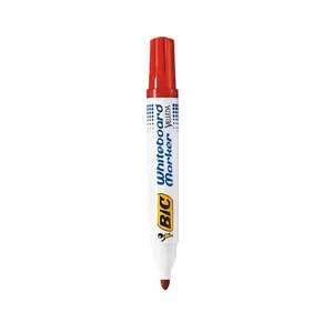 Marķieris BIC Velleda 1701 — sarkans, apaļais gals, iepakojumā 12 gab.