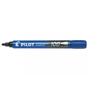 Перманентный маркер PILOT 100 — синий, линия 1–4,5 мм