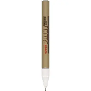 Eļļas marķieris uni mitsubishi pencil PX203 zelta — metāliska tinte, smails gals