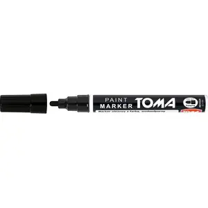 Marķieris Toma TO-440Z34 melns, eļļas tintes, 2,5 mm galu
