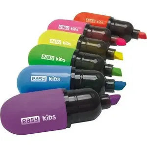 Marķieru komplekts Easy Flash Mini Neon — 6 neona krāsas, kompakts kabatas izmērs