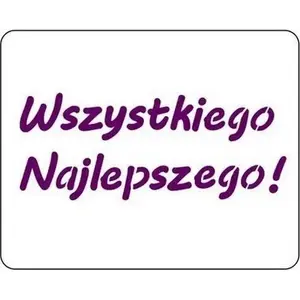 Stencil washable 'Wszystkiego Najlepszego' 12×15 cm, HENDI