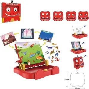 Magnetic Writing Board Trifox Large Dinosaur with Chalk and Magnets