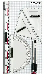 Scale ruler Linex 400053497 — polystyrene, 105 mm, white, pack of 3