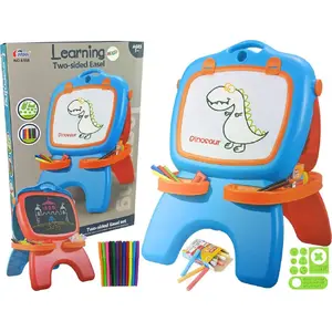 Magnetic Double-Sided Chalk Board with Templates LEAN Sport LEANToys model 9496 — blue/red