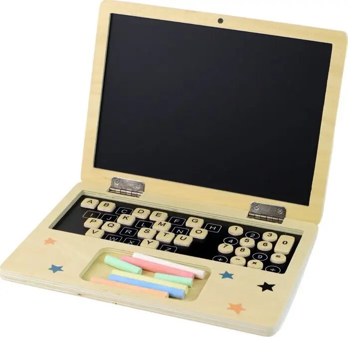 Koka krīta `portatīvais dators` LEANToys Tablica
