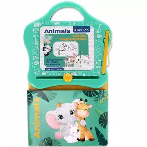 Magnetic Drawing Board STARPAK 'Animals' (reusable drawing tablet for learning, 12 pcs)