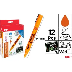 Liquid Chalk Sticks TEKA Kreda 12 pcs — orange