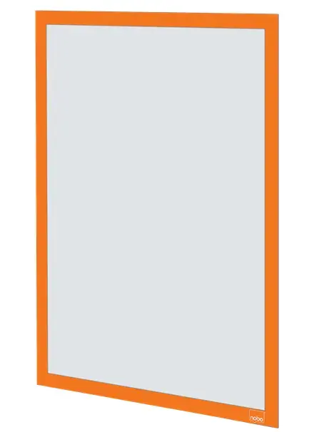 NOBO Magnetic Self-adhesive Poster Frame A3 Orange Photo 2