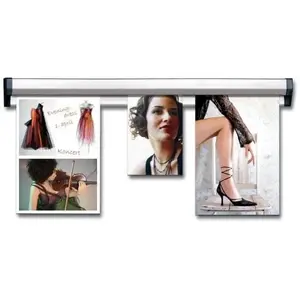 Wall-mounted Memo Rail Twinco TWIN Memo Rail 100 cm — 100 cm length, wall rail for notes and photos