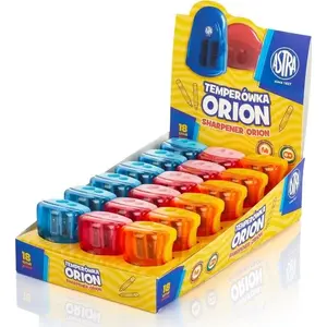 Точилка для карандашей Astra Orion с двумя отверстиями, упаковка 18 шт. (323838)