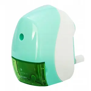 Pencil Sharpener hand-crank DELI Macaron mix — manual rotary sharpener, compact desktop tool
