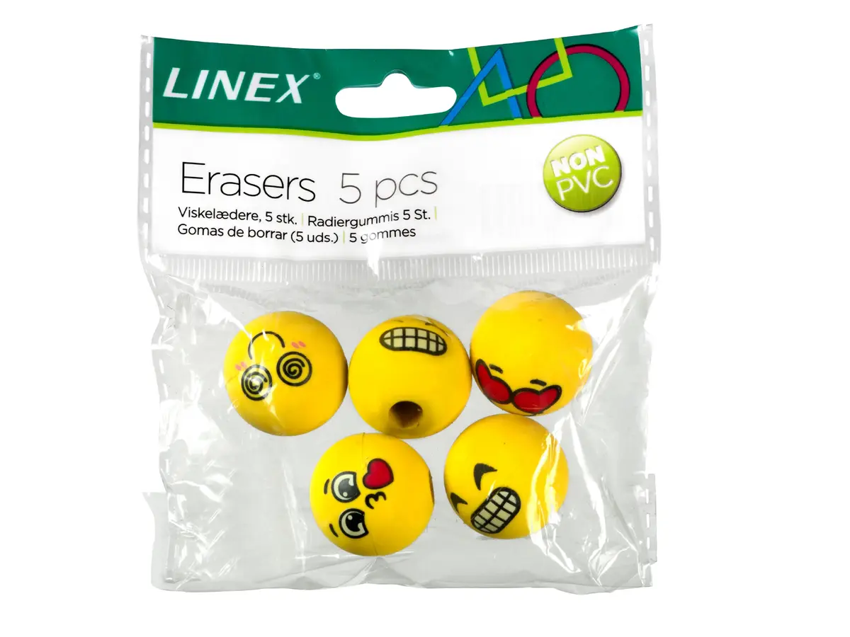 Eraser Linex 400114751 — Yellow 25mm, pack of 5 Photo 3
