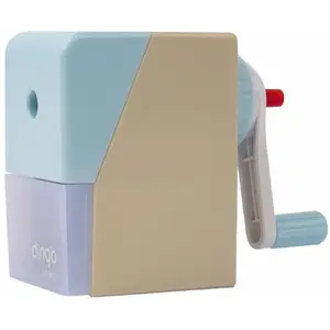 Pencil Sharpener FANDY crank pastel — manual crank pencil sharpener, compact tabletop design
