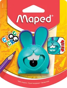Ручная точилка для карандашей Maped 017690, синяя, одноштучная портативная точилка