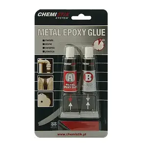 Epoksīda līme Chemistik METAL EPOXY GLUE 5min 40 g — divkomponentu metāla līme