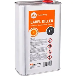 Label and Adhesive Remover Liquid 1 L, AG TermoPasty PREPARAT DO USUWANIA ETYKIET NAKLEJEK
