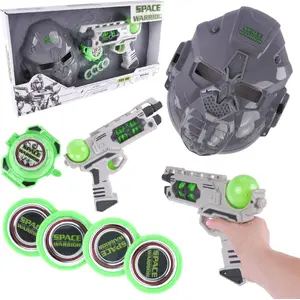 Toy set ProNice military space kit with toy pistol, mask, LED light, sound effects and light saber