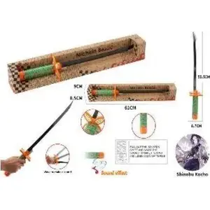 Toy Samurai Sword LEANToys model 5905991032212 — green plastic blade, child-safe play weapon