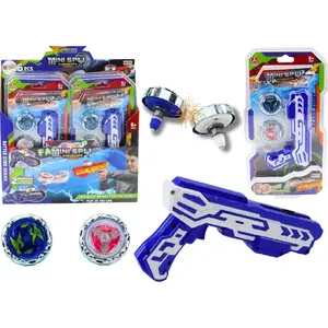 Toy Blaster Set LEANToys 20822 with 2 Metal Discs, Blue Lights
